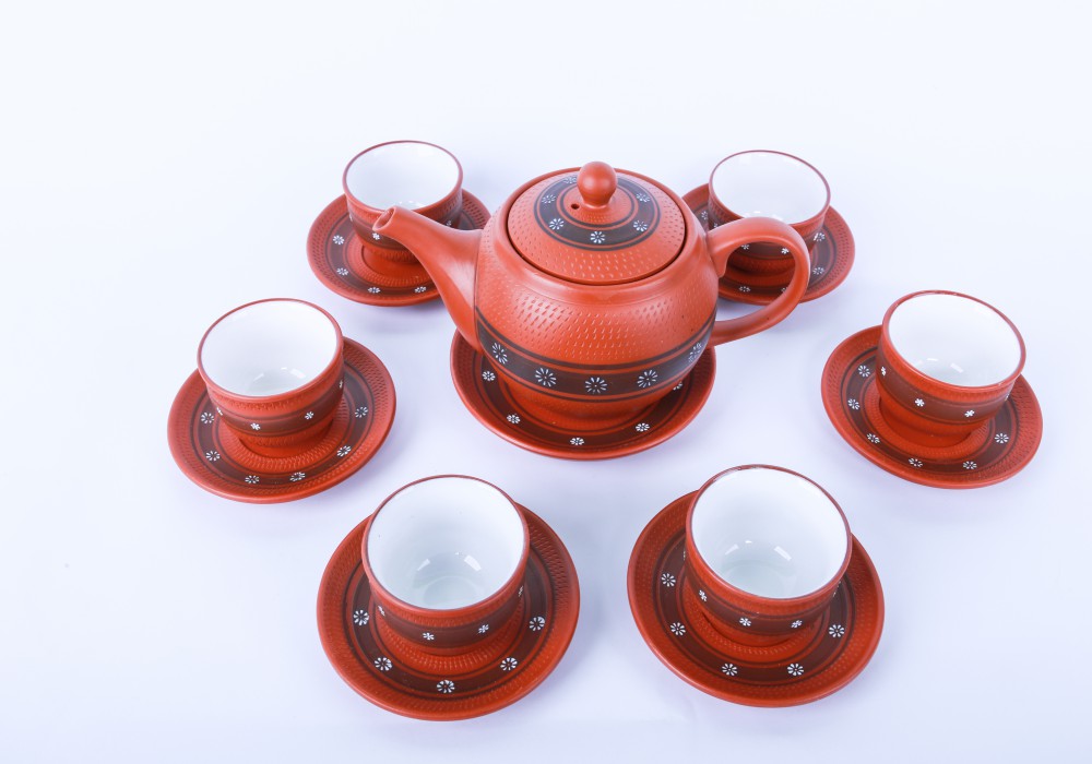 Bộ ấm chén ganh đỏ Bát Tràng xuất Nhật Bộ ấm chén ganh đỏ Bát Tràng xuất Nhật